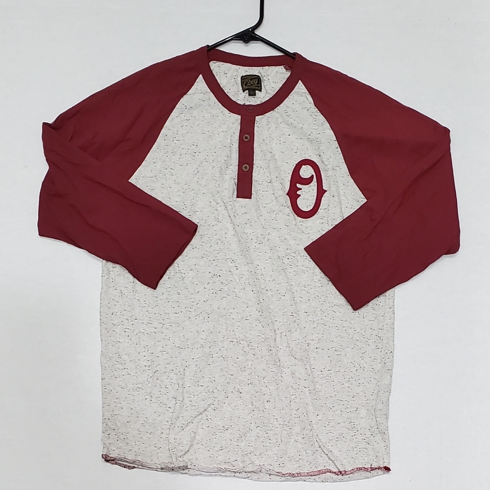 Obey Men's Large raglan shirt
